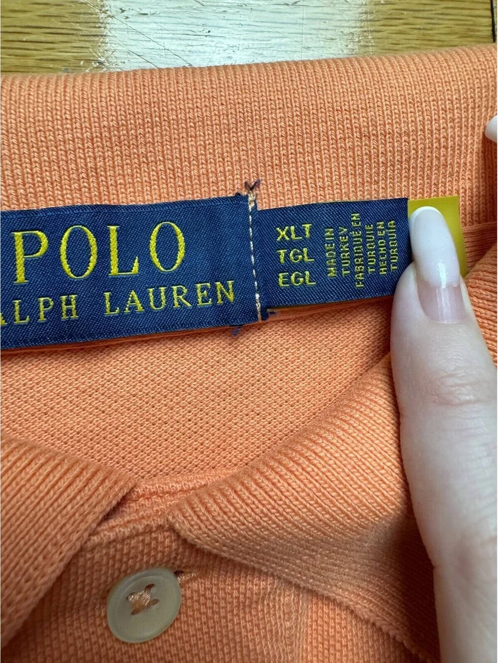 Polo Ralph Lauren Big Pony Polo Shirt Mens XLT Salmon Pink Cotton